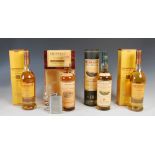 Four boxed bottles of Glenmorangie Single Highland Malt Scotch Whisky, comprising; One Rare Malt