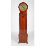 A 19th century mahogany drum head longcase clock, Whitelaw, Edinburgh, the brass dial with Roman
