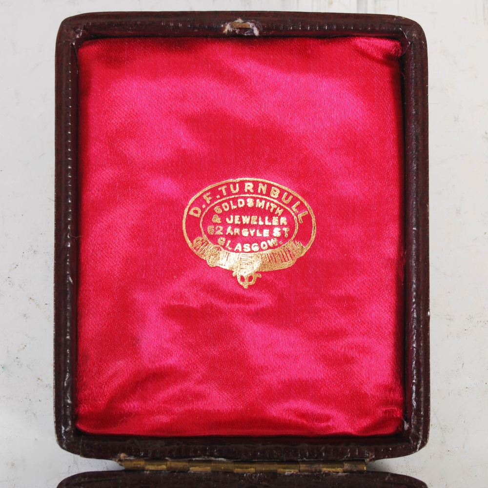 A 15ct gold and enamel Scottish English League 1904 football medal, in fitted cased inscribed on the - Image 3 of 8