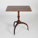 A 19th century mahogany and rosewood banded occasional table in the manner of Gillows, the rounded