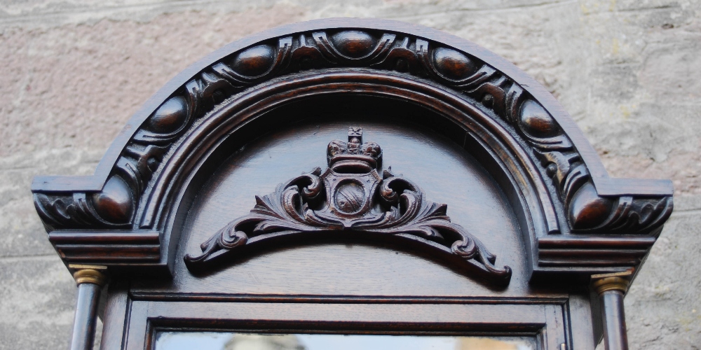 An 18th century and later oak longcase clock, Tho. Kilgoure, Invernese, the brass dial and brass - Image 5 of 11