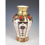 A boxed Royal Crown Derby 'Old Imari' pattern vase, printed marks, number 1128, dated MMVI, 30.5cm