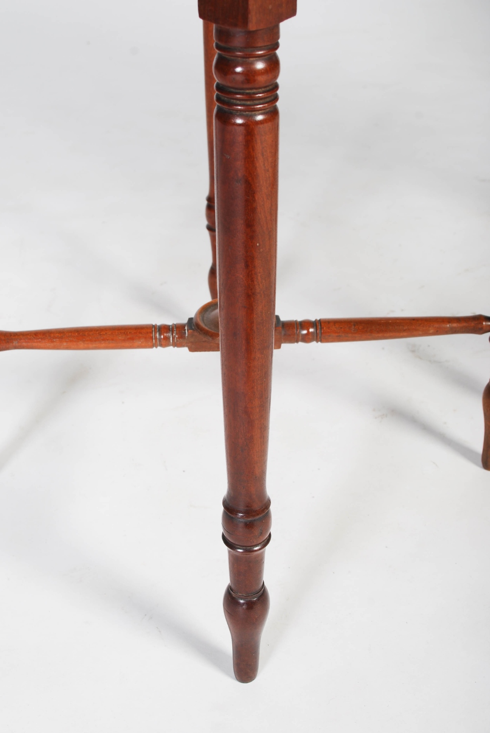 A pair of 19th century mahogany bedside lockers, the square tops with three quarter galleries and - Image 5 of 8