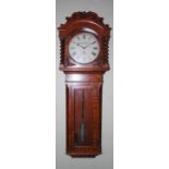 A 19th century mahogany wall clock, John Smith & Sons, Market Place, Derby, the circular enamel dial