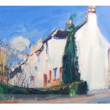 AR James Fullarton (b.1946) Gable end, Straiton oil on canvas, signed lower right 64cm x 74cm