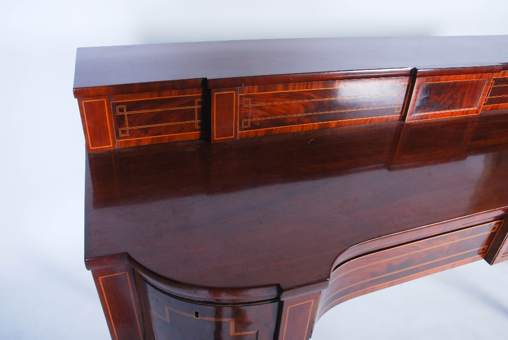A 19th century Scottish mahogany sideboard, the upright stage back with two sliding cupboard - Image 4 of 15