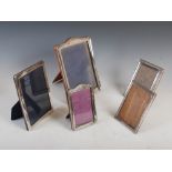 Five assorted early to late 20th century silver photograph frames, to include; rectangular frame