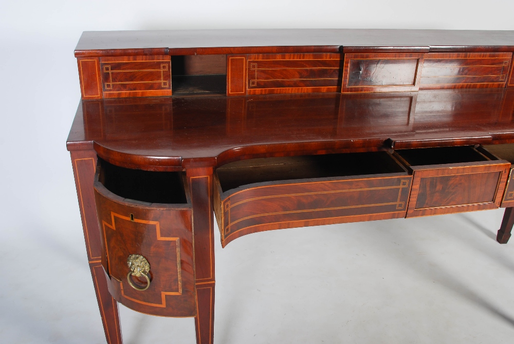 A 19th century Scottish mahogany sideboard, the upright stage back with two sliding cupboard - Image 7 of 15