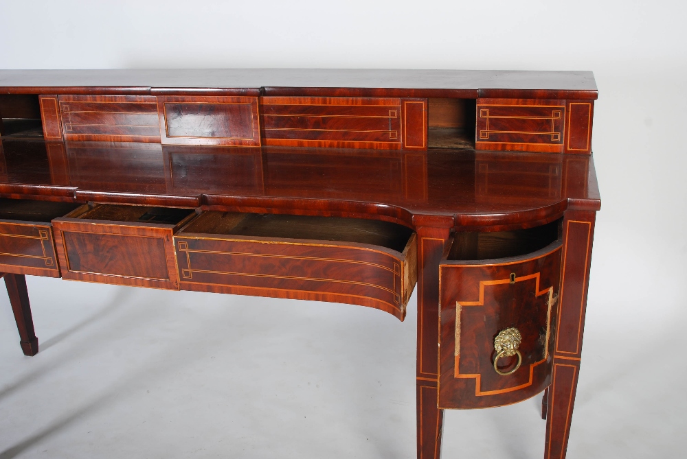 A 19th century Scottish mahogany sideboard, the upright stage back with two sliding cupboard - Image 8 of 15