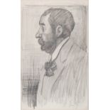 Phil May (1864-1903) Half length portrait of a Gentleman pencil, signed lower right 17cm x 11cm