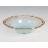 A Monart bowl, shape IG, in the Royal Wedding colour combination with gold inclusions, bearing