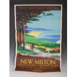 Twixt New Forest and Sea, New Milton, Barton-on-Sea & Milford-on-Sea, a British Railways advertising