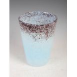 A Monart vase, shape OE, mottled purple and blue with gold inclusions, 19cm high.