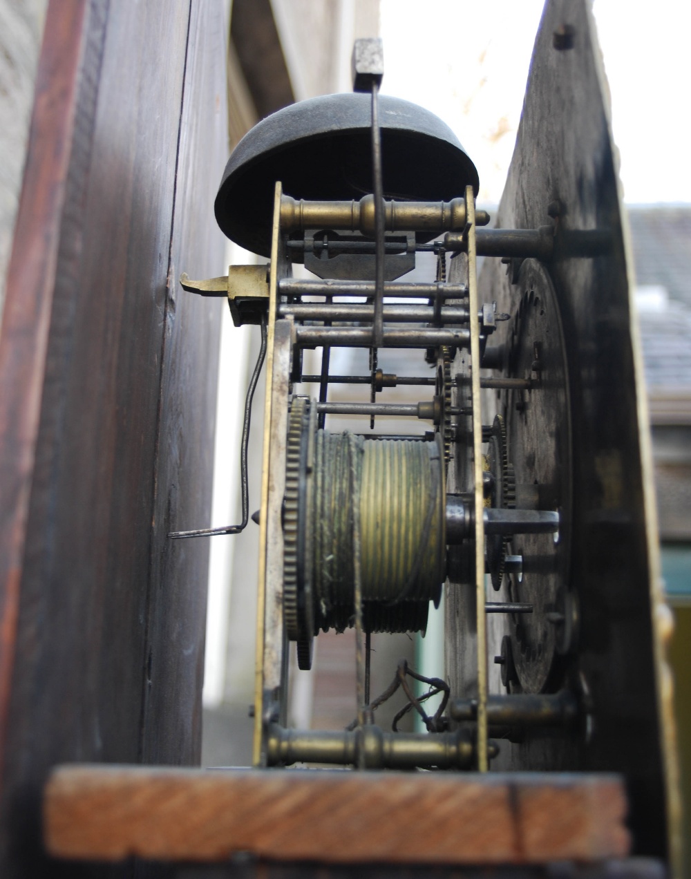 An 18th century and later oak longcase clock, Tho. Kilgoure, Invernese, the brass dial and brass - Image 6 of 11