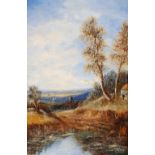 J. Hall (19th century) Summer landscape and another, a pair oils on canvas, signed lower left and