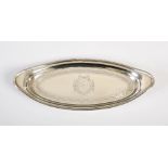 A George III silver candle snuffer tray, London, 1790, makers mark of TD for Thomas Daniel, oval