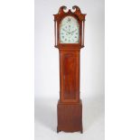 A George III mahogany longcase clock, Jn. Smith, Pittenweem, the enamelled dial with Arabic and