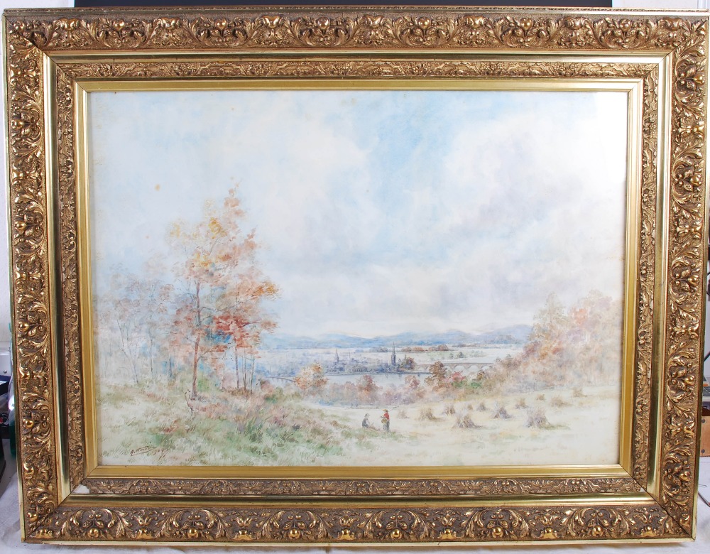 Arthur Harris (fl. 1891-1902) Perth from Barnhill watercolour, signed and dated 1904 lower left 54. - Image 2 of 5