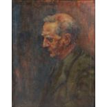 Camden Town School (20th century) Profile portrait of a man oil on canvas 49.5cm x 39.5cm