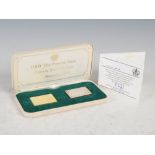 A 22ct gold and silver Royal Mint limited edition 'The Royal Wedding Stamp Replicas HRH The Princess