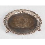 A George II silver salver, London, 1758, makers mark of R.R probably that of Richard Rugg,