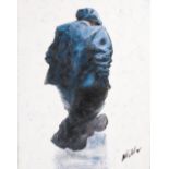 AR Alexander Millar (b.1960) Male figure walking with hands in pockets oil on canvas, signed lower