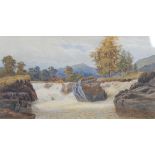 T. M. Richardson R.W.S. (19th century) On The River Spey, Scotland watercolour, inscribed verso 31cm