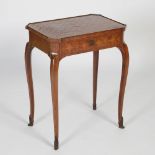 A late 19th century French kingwood and parquetry inlaid side table in the Transitional style, the