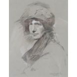 William Gordon Burns Murdoch (1862-1939) Portrait of a lady charcoal and chalk, signed and dated