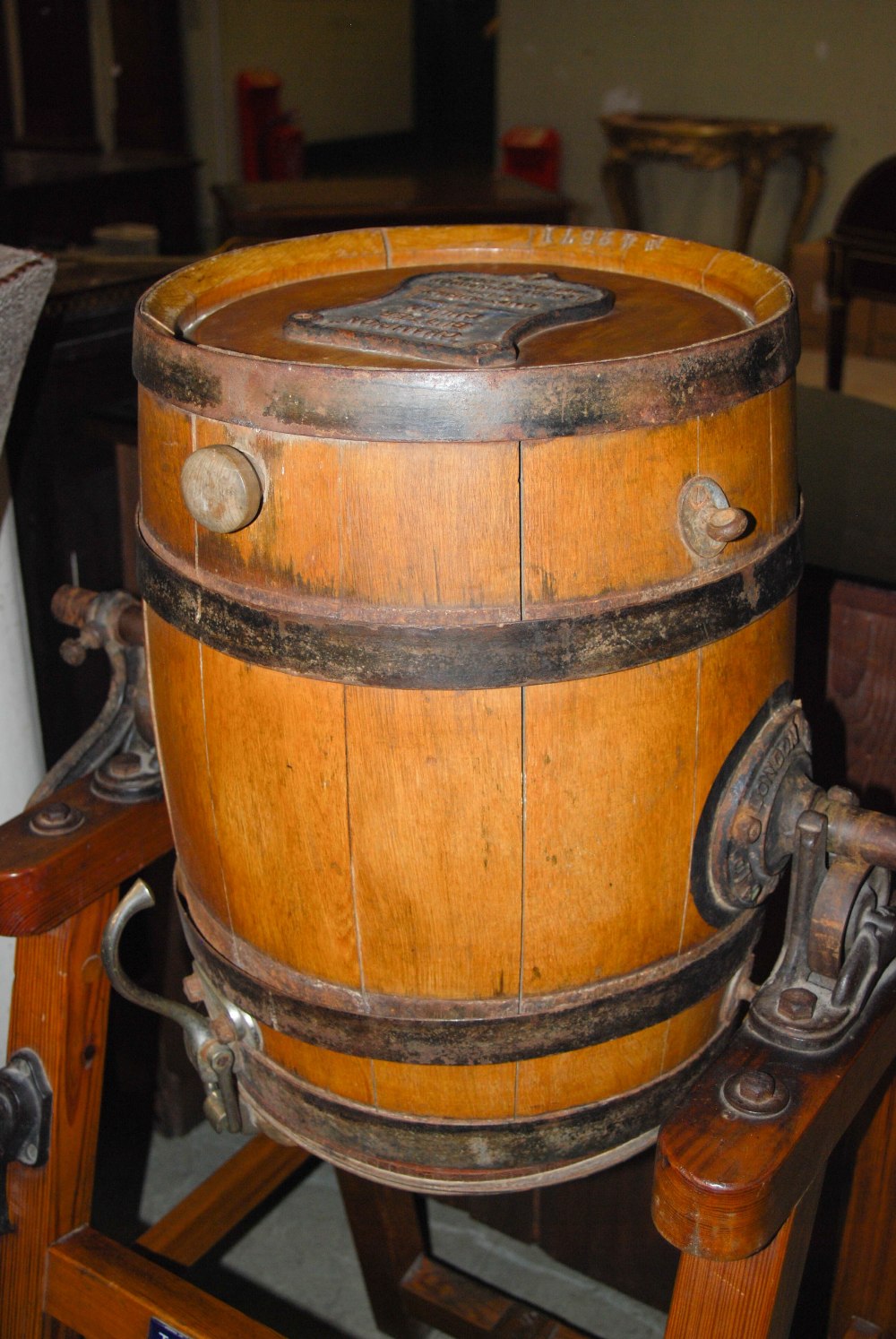An early 20th century 'CHAMPION BUTTER CHURN' manufactured by The Diary Supply Co. Ltd., London, - Image 2 of 7
