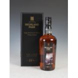 One boxed bottle of Highland Park, Single Malt Scotch Whisky, The Lunar Bottling, aged 18 3/5 years,