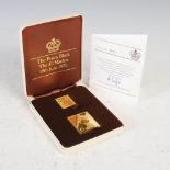 A 22ct gold Royal Mint limited edition 'The British Definitive Stamp Replica Issue, The Penny Black,