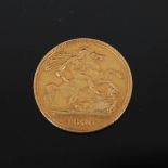 A Victorian gold half sovereign, dated 1900.