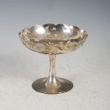 A late 19th/ early 20th century Chinese silver footed bowl/ tazza, makers mark of LW probably that