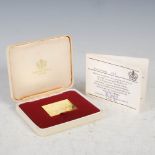 A 22ct gold Royal Mint limited edition 'Passenger Railway 150th Anniversary 1825-1975, The