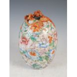 A Chinese porcelain famille rose Millefleurs vase, bearing six character Kangxi mark but later,