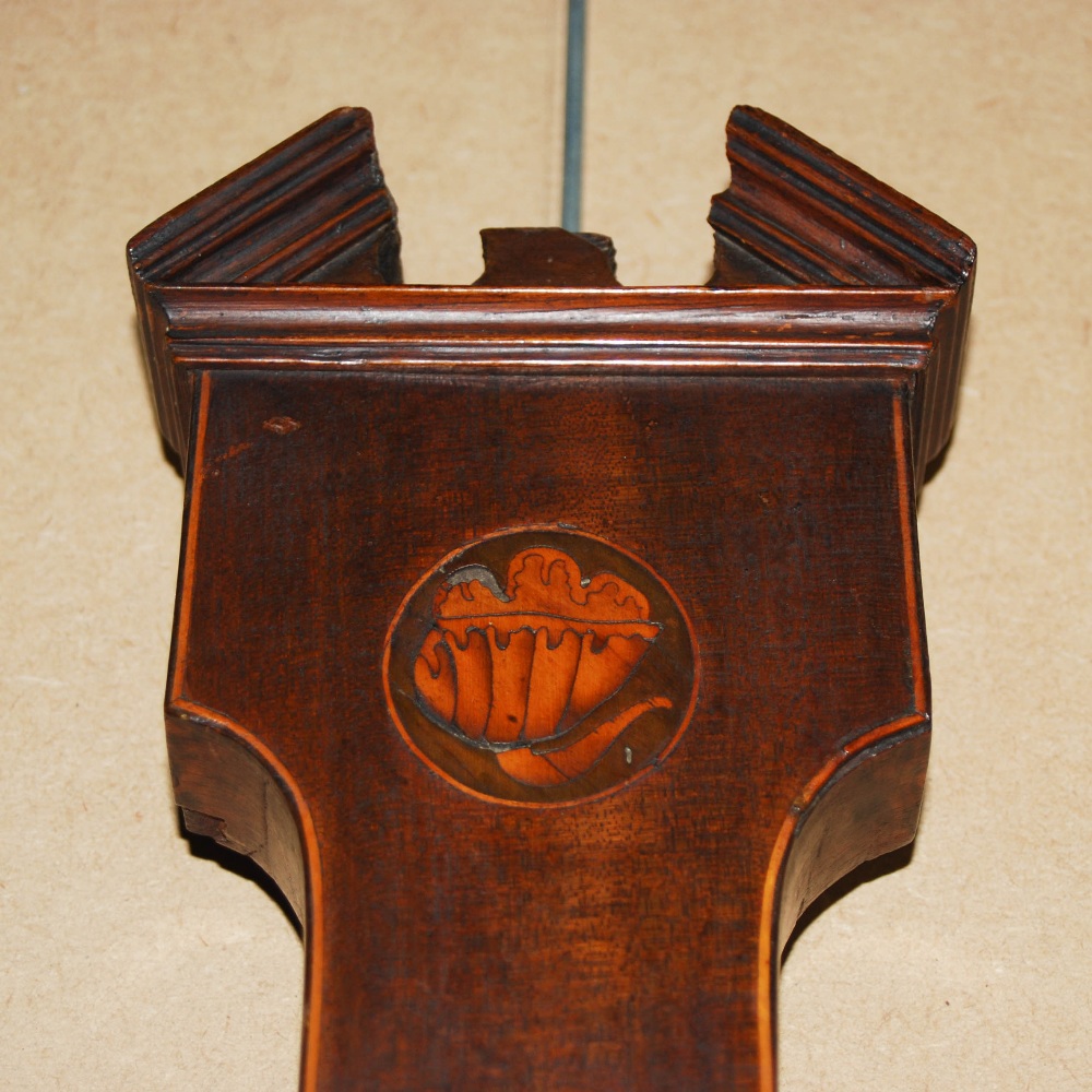 A 19th century mahogany and marquetry inlaid barometer, I. COMOLI, EDINBURGH, with silvered dials, - Image 4 of 7