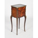 A late 19th century Continental Louis XVI style kingwood, marquetry and gilt metal mounted