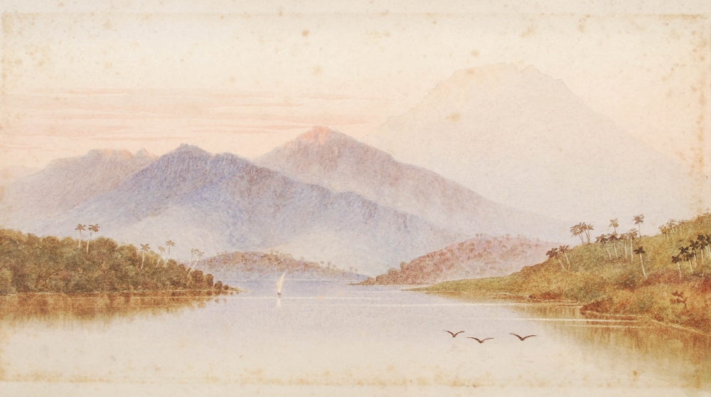 19th century Anglo-Indian School Lansdowne, Hill Station, and another River scene at dusk two - Image 7 of 8