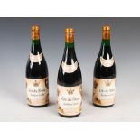 Three bottles of vintage Cote du Rhone, shipped and bottled by Mathew Gloag & Son Ltd, (3).