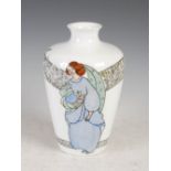 A Glasgow School hand painted Rosenthal porcelain vase signed N. Mc.D. dated 19. 12.10., decorated