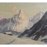 Erwin Kettemann (German 1897-1971) Alpine landscape, winter oil on canvas, signed lower right 70cm x