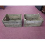 2 wooden grower's boxes