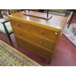 Mid 20C oak chest of 2 over 3 drawers