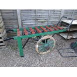 Vintage railway luggage cart