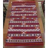 Moroccan wool Kelim rug - Approx 158 x 91cm