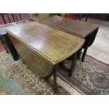 Oak gateleg table & another