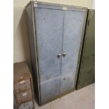 Metal storage cupboard