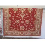 Red ground Zeigler carpet - Approx 280 x 200cm