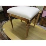 Inlaid & upholstered stool